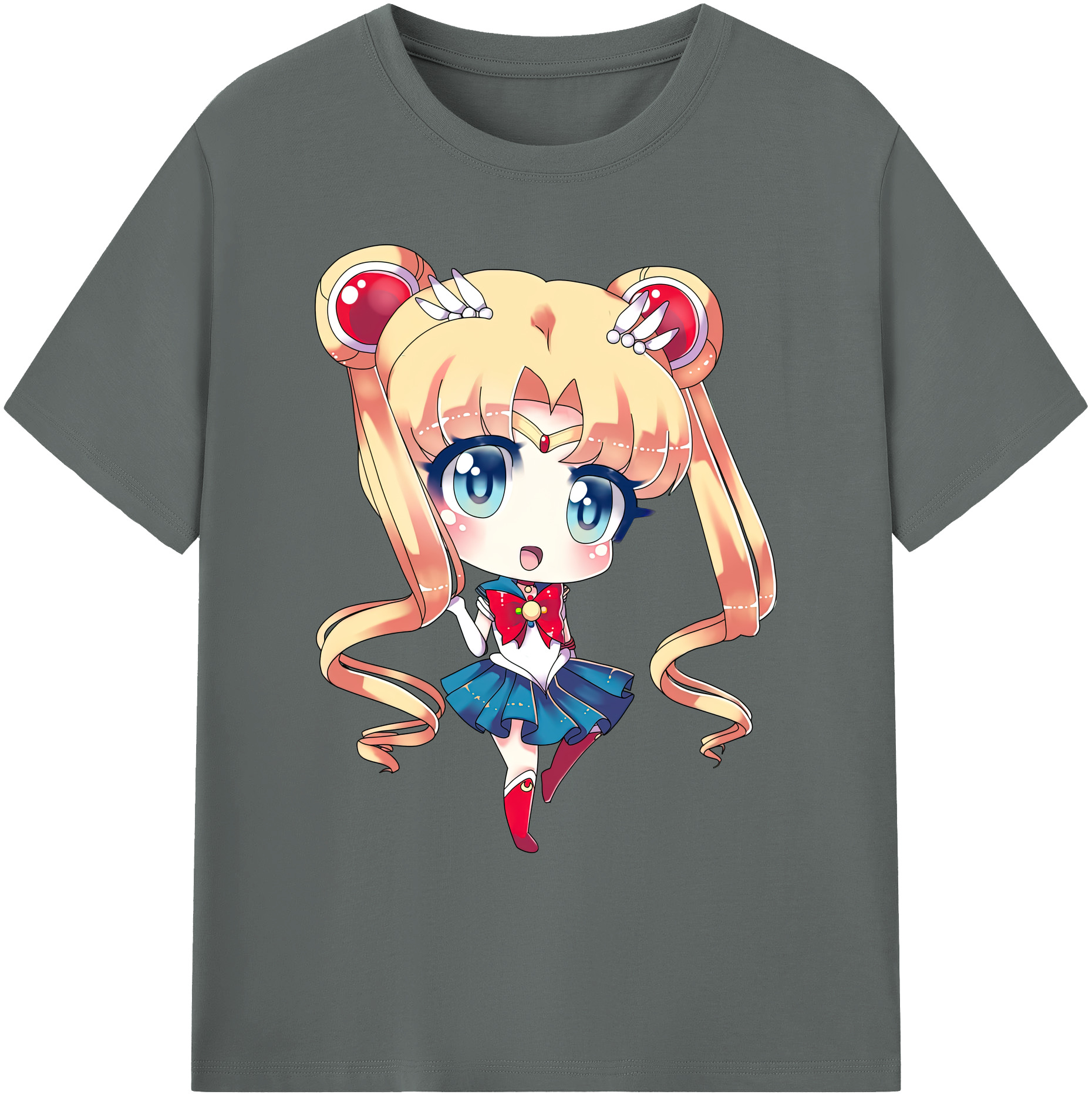 （画像用） 美少女戦士セーラームーン 月野 うさぎ つきの うさぎ Sailor Moon Tsukino Usagi 綿100％ メンズ半袖Tシャツ｜肌触りやわらか＆通気性